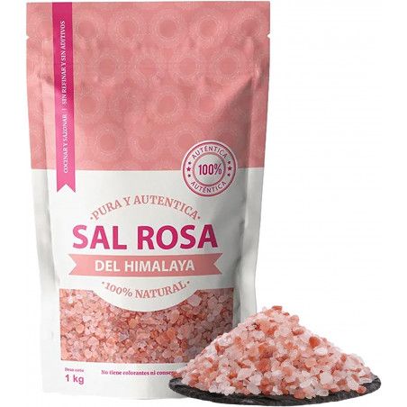 1Kg Sal Gorda Rosa Natural del Himalaya 2-5mm